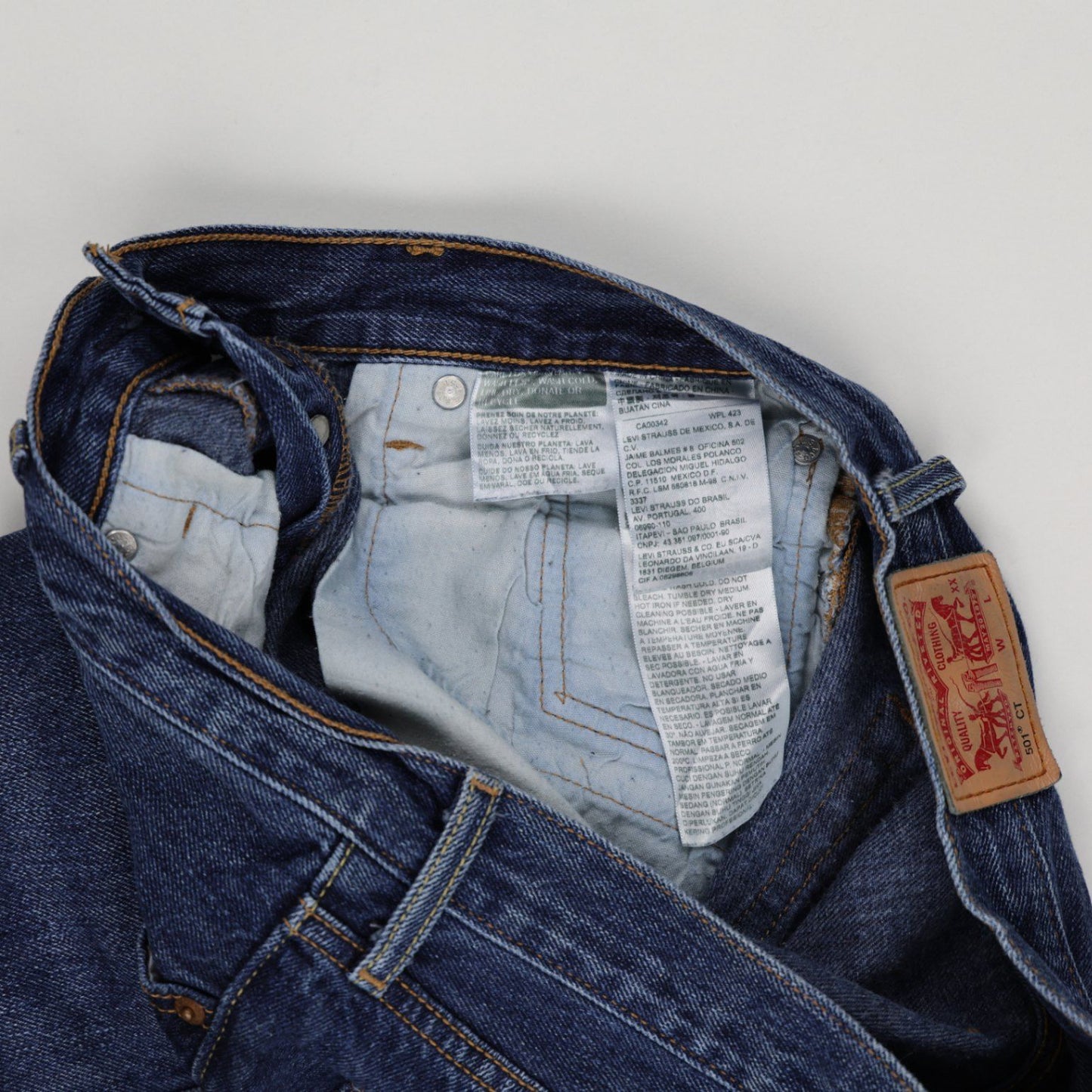 Levi's 501 CT Vintage Blue Cut Off Denim Shorts W34 Cotton