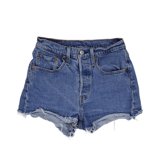 Levi's Vintage 501 High Waisted Denim Shorts Blue W27 Cotton Denim