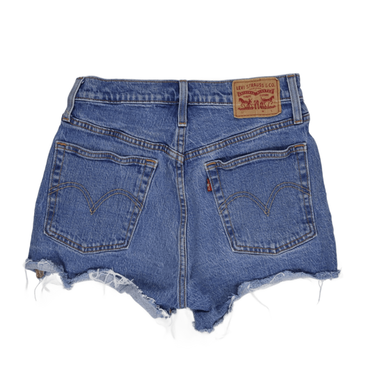 Levi's Vintage 501 High Waisted Denim Shorts Blue W27 Cotton Denim