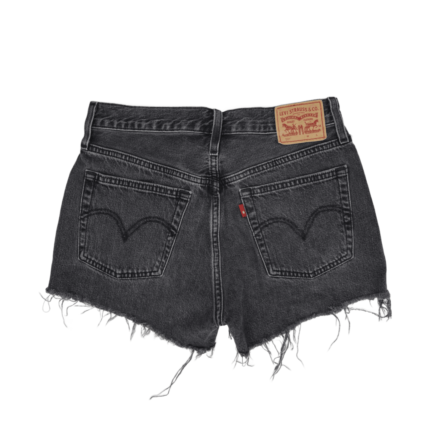 Levi's 501 Black High Rise Denim Shorts W31 100 Cotton Vintage Womens
