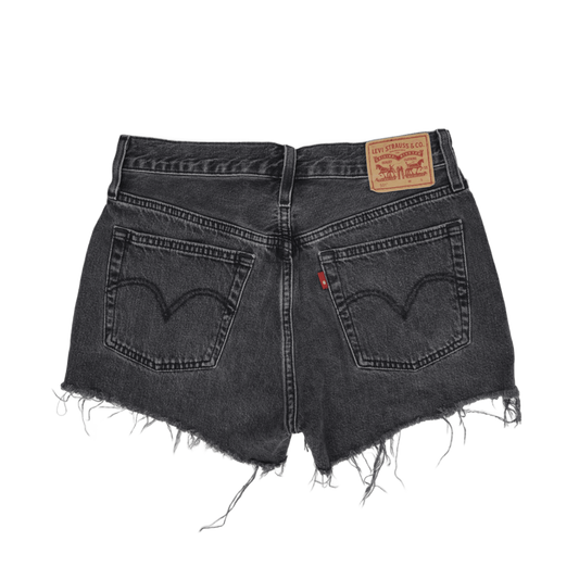 Levi's 501 Black High Rise Denim Shorts W31 100 Cotton Vintage Womens