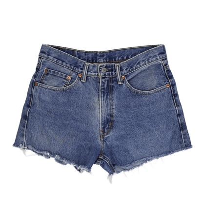 Levi's 550 Vintage Blue Denim Shorts W32 32 Inch Waist 100 Cotton Used Excellent Condition