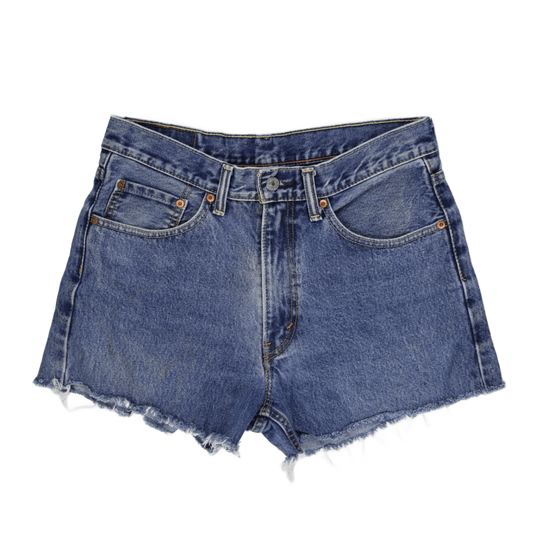 Levi's 550 Vintage Blue Denim Shorts W32 32 Inch Waist 100 Cotton Used Excellent Condition