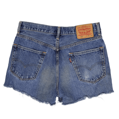 Levi's 550 Vintage Blue Denim Shorts W32 32 Inch Waist 100 Cotton Used Excellent Condition