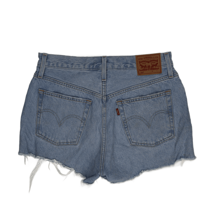 Levi's 501 High Waist Distressed Denim Shorts Blue, Womens Vintage Style