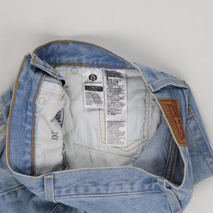 Levi's 501 High Waist Distressed Denim Shorts Blue, Womens Vintage Style
