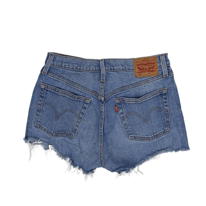 Levi's 501 Vintage Blue Distressed Denim High-Waist Shorts Womens W31 Frayed Hem