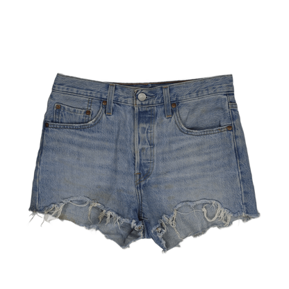 Vintage Levi's 501 Denim Shorts | Distressed Blue Wash | Women's Cut-offs | Upcycled Denim