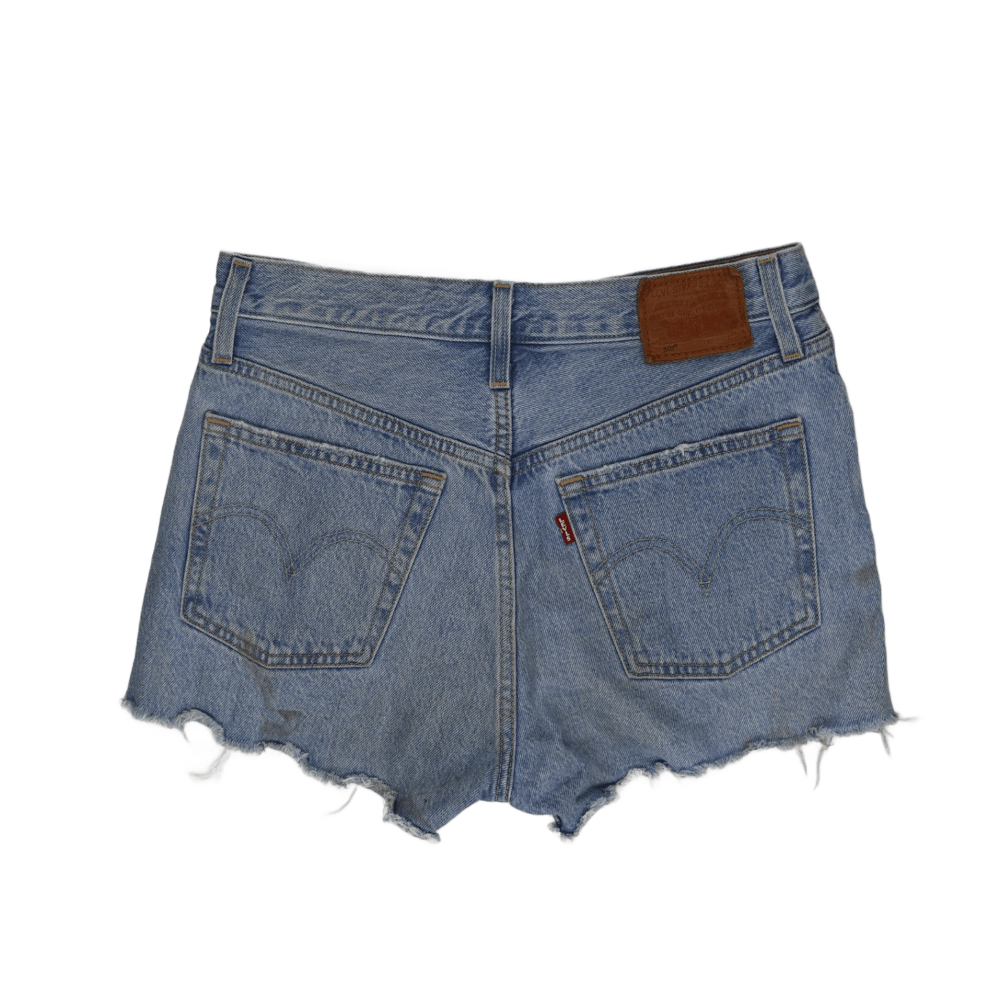 Vintage Levi's 501 Denim Shorts | Distressed Blue Wash | Women's Cut-offs | Upcycled Denim