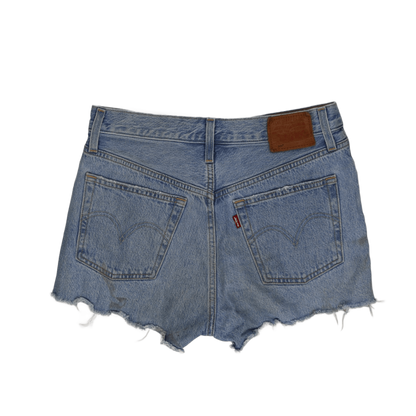Vintage Levi's 501 Denim Shorts | Distressed Blue Wash | Women's Cut-offs | Upcycled Denim
