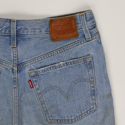 Vintage Levi's 501 Denim Shorts | Distressed Blue Wash | Women's Cut-offs | Upcycled Denim