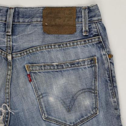 Levi's 557 Distressed Blue Denim Frayed Hem Shorts W32 L32 – Vintage Casual Style