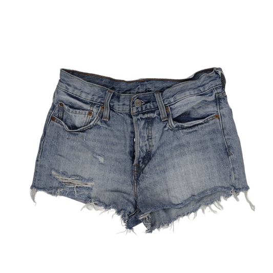 Levi’s Vintage Distressed Light Blue Denim Shorts for Women - Classic High-Waisted Ripped Jean Shorts, Summer Essential