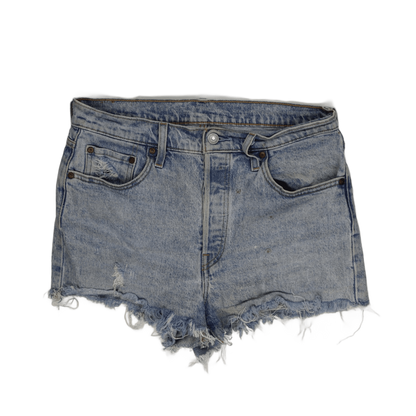 Levi's 501 Distressed Denim Shorts - Women's Light Wash Frayed Hem, Vintage Style