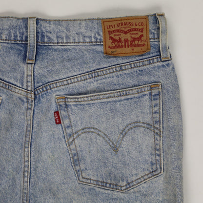 Levi's 501 Distressed Denim Shorts - Women's Light Wash Frayed Hem, Vintage Style