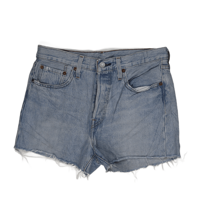 Levi's 501 Premium Light Blue Denim High Waisted Distressed Shorts W31
