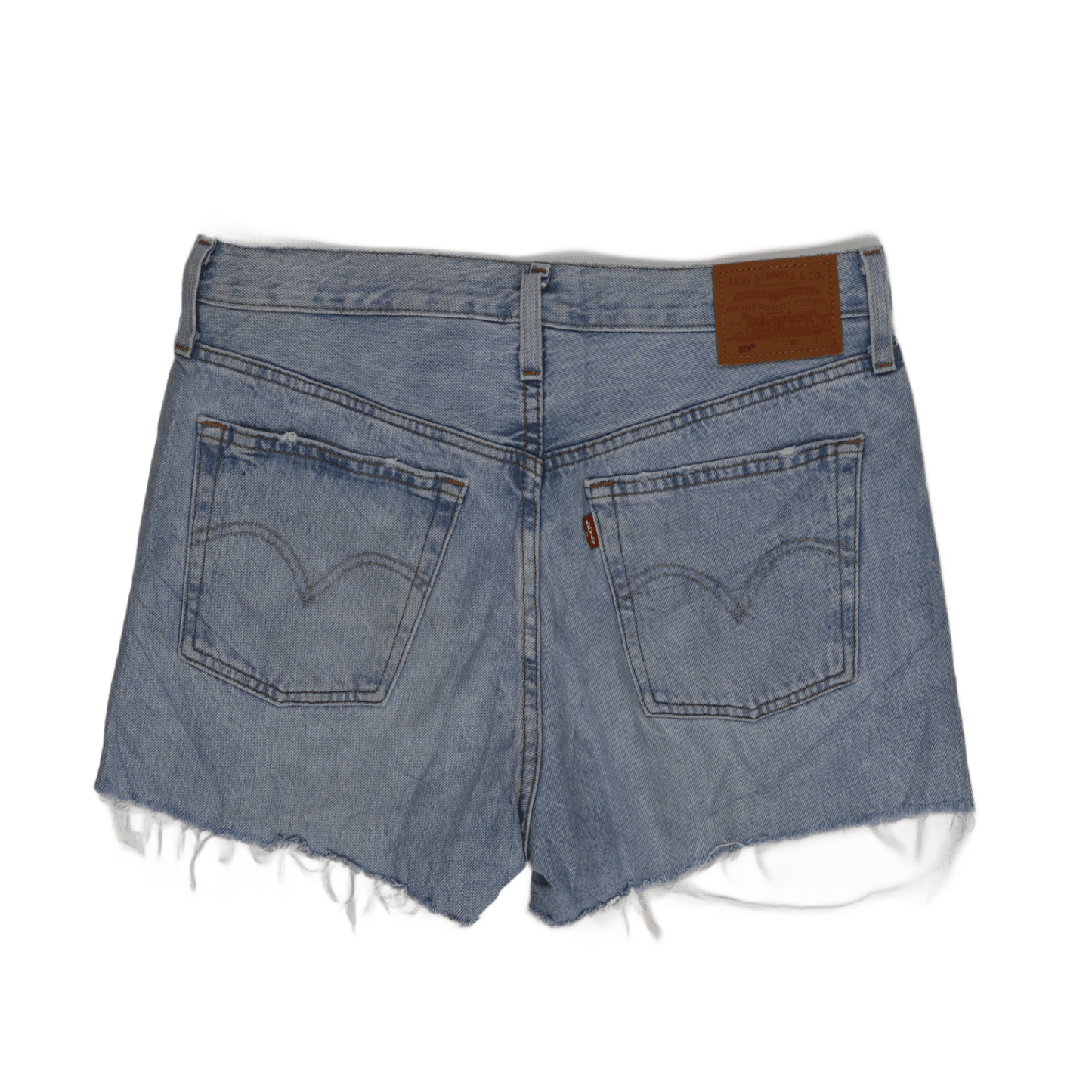 Levi's 501 Premium Light Blue Denim High Waisted Distressed Shorts W31