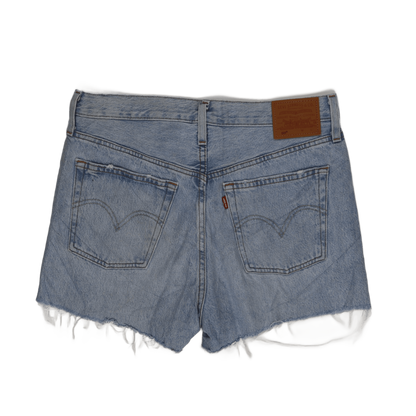 Levi's 501 Premium Light Blue Denim High Waisted Distressed Shorts W31