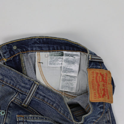Levi's 502 Denim Cut-Off Blue Jean Shorts W29 Vintage Distressed Style