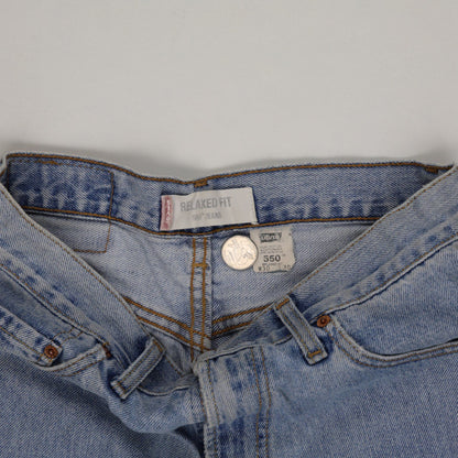 Levi's 550 Relaxed Fit Womens Cut-Off Denim Shorts Light Blue W30 Vintage Style