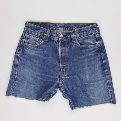 Levi’s 501 Vintage Cut-Off Denim Shorts Blue W30 L34 Authentic Distressed