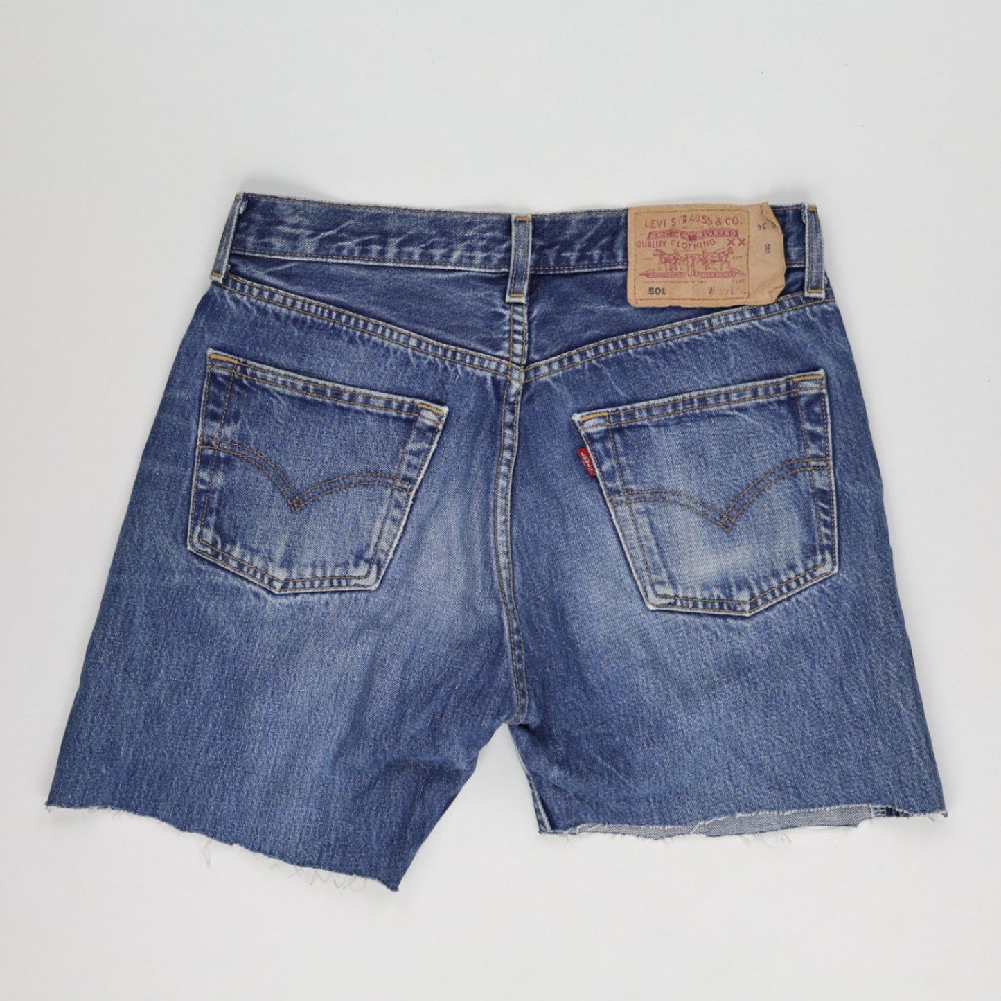 Levi’s 501 Vintage Cut-Off Denim Shorts Blue W30 L34 Authentic Distressed