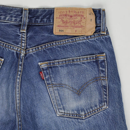Levi’s 501 Vintage Cut-Off Denim Shorts Blue W30 L34 Authentic Distressed