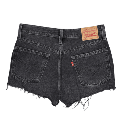 Levi's 501® High Rise Black Denim Cut-Off Shorts W31 L34, Distressed Women's Summer Fashion