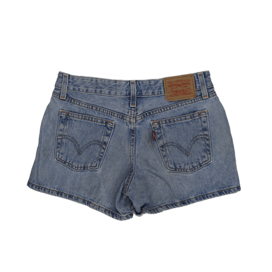 Levi's Blue Denim High Waist Shorts 100% Cotton Vintage Style for Effortless Summer Outfits