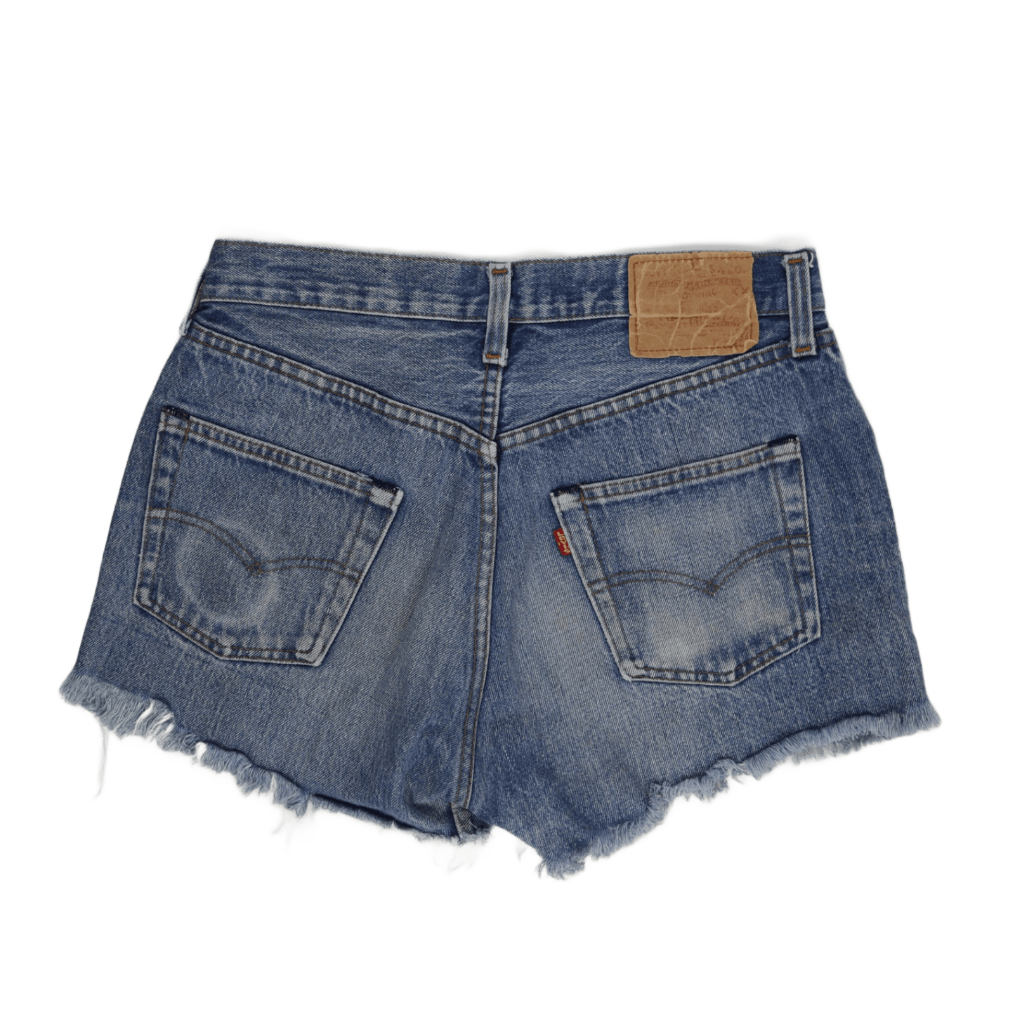 Levi's Vintage High-Waisted Distressed Denim Cut-Off Shorts For Women - Blue Wash - Ideal Summer Streetwear 2024 Fashion
