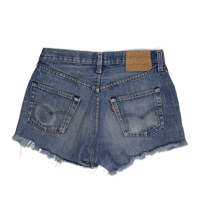 Levi's Vintage High-Waisted Distressed Denim Cut-Off Shorts For Women - Blue Wash - Ideal Summer Streetwear 2024 Fashion
