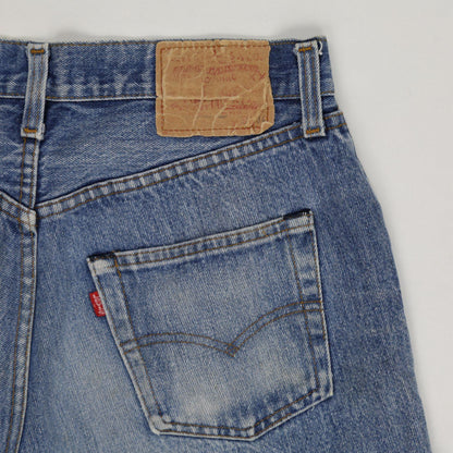 Levi's Vintage High-Waisted Distressed Denim Cut-Off Shorts For Women - Blue Wash - Ideal Summer Streetwear 2024 Fashion