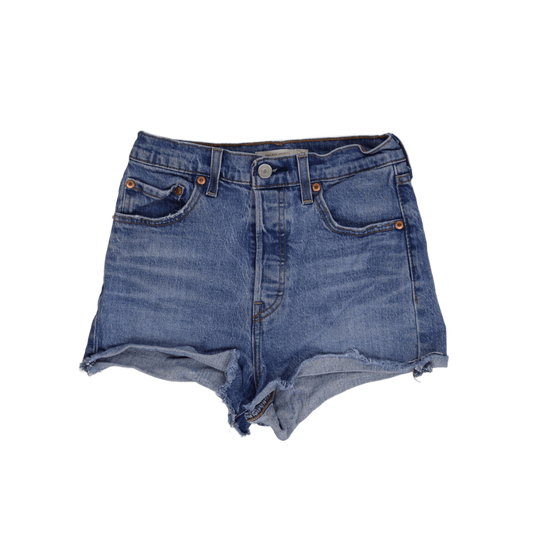 Levi's High Waisted Vintage Denim Shorts Womens Size 26 Light Blue Frayed Hem