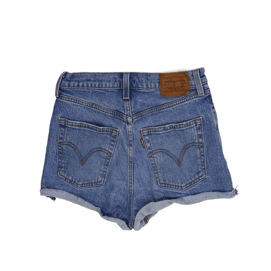 Levi's High Waisted Vintage Denim Shorts Womens Size 26 Light Blue Frayed Hem