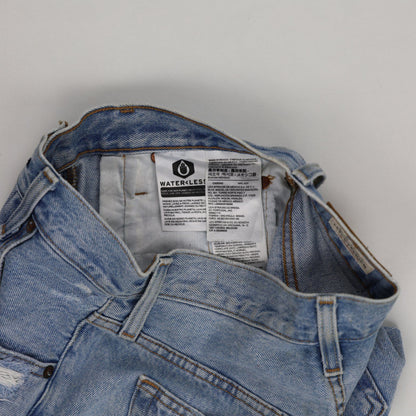 Levi's 501 High-Rise Distressed Waterless Denim Jean Shorts for Women, Blue, Size W31