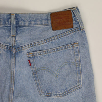 Levi's Vintage Light Blue High Waisted Distressed Denim Shorts Womens W31 Button Fly