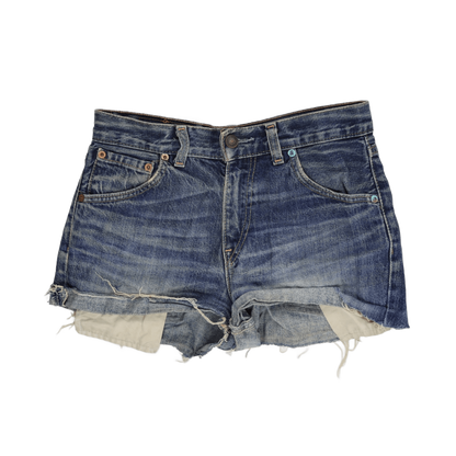 Levi's Vintage Distressed Blue Denim Cut-Off Shorts Womens W32 Raw Hem Summer Casual