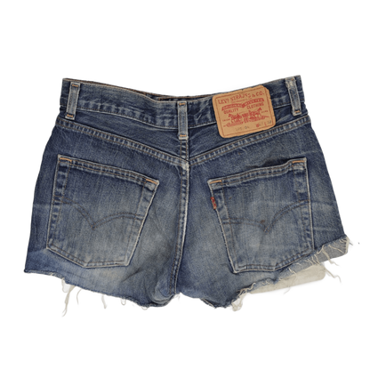 Levi's Vintage Distressed Blue Denim Cut-Off Shorts Womens W32 Raw Hem Summer Casual