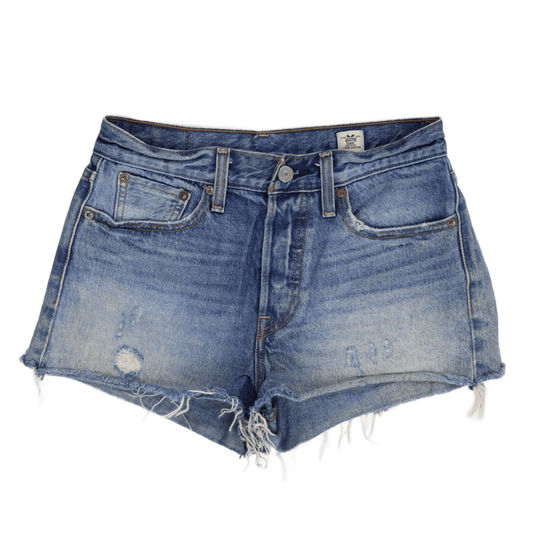 Levi's Womens 501 High Rise Distressed Denim Shorts Blue, Size 30 – Classic Cut Off Festival Jean Shorts