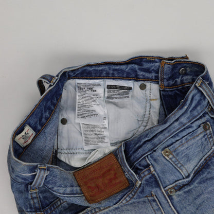 Levi's Womens 501 High Rise Distressed Denim Shorts Blue, Size 30 – Classic Cut Off Festival Jean Shorts