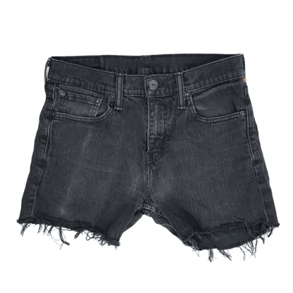 Levi's 511 Black Denim Cut Off Shorts, W29 UK, Slim Fit, Distressed Casual Style