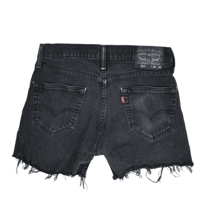 Levi's 511 Black Denim Cut Off Shorts, W29 UK, Slim Fit, Distressed Casual Style