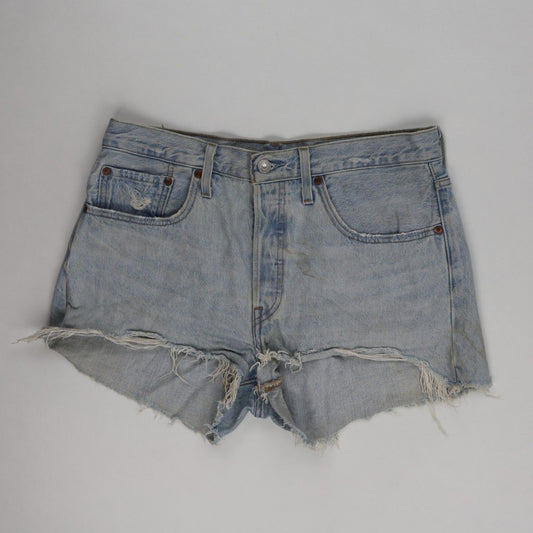 Vintage Levis 501 Light Wash Denim Shorts Womens W29 - Retro Style