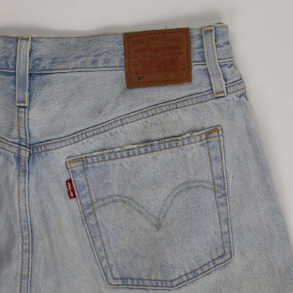 Vintage Levis 501 Light Wash Denim Shorts Womens W29 - Retro Style
