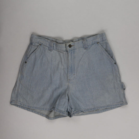 Lee Dungarees Mens Light Blue Denim Shorts Vintage Relaxed Fit Retro Summer, Size 34