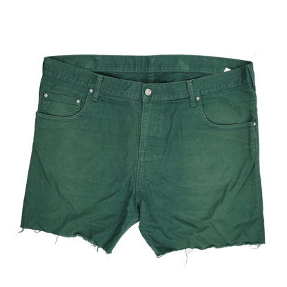 Carhartt Green Cotton Slim Fit Raw Hem Shorts 38W – Rugged Summer Workwear for Men