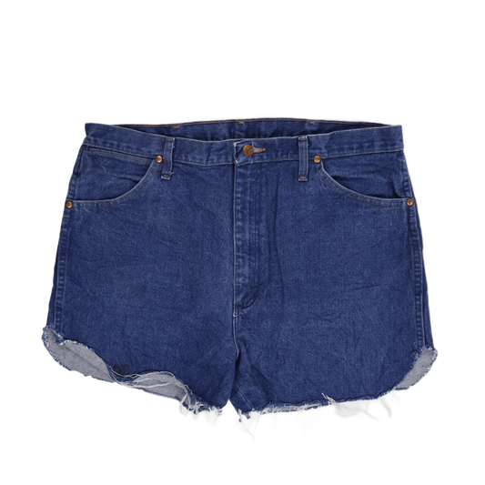 Wrangler Blue Denim Cut Off Shorts Women's Vintage Style Size 14 (UK)