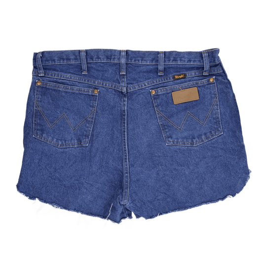 Wrangler Blue Denim Cut Off Shorts Women's Vintage Style Size 14 (UK)