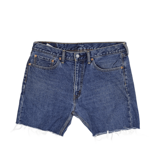 Levi's 505 Men's Denim Cut-Off Shorts Size W36 L32 Classic Blue Vintage Style
