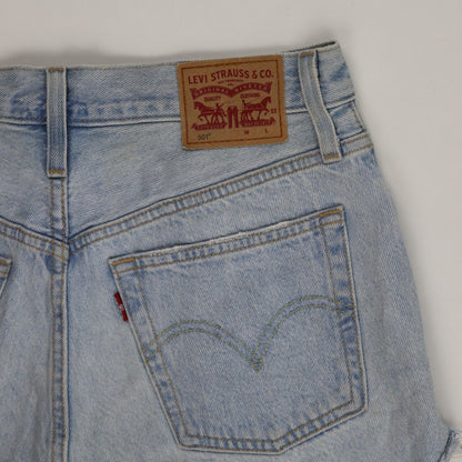 Levi's 501 Vintage Light Blue Denim High Waisted Cut Off Shorts Womens 28W Classic Summer